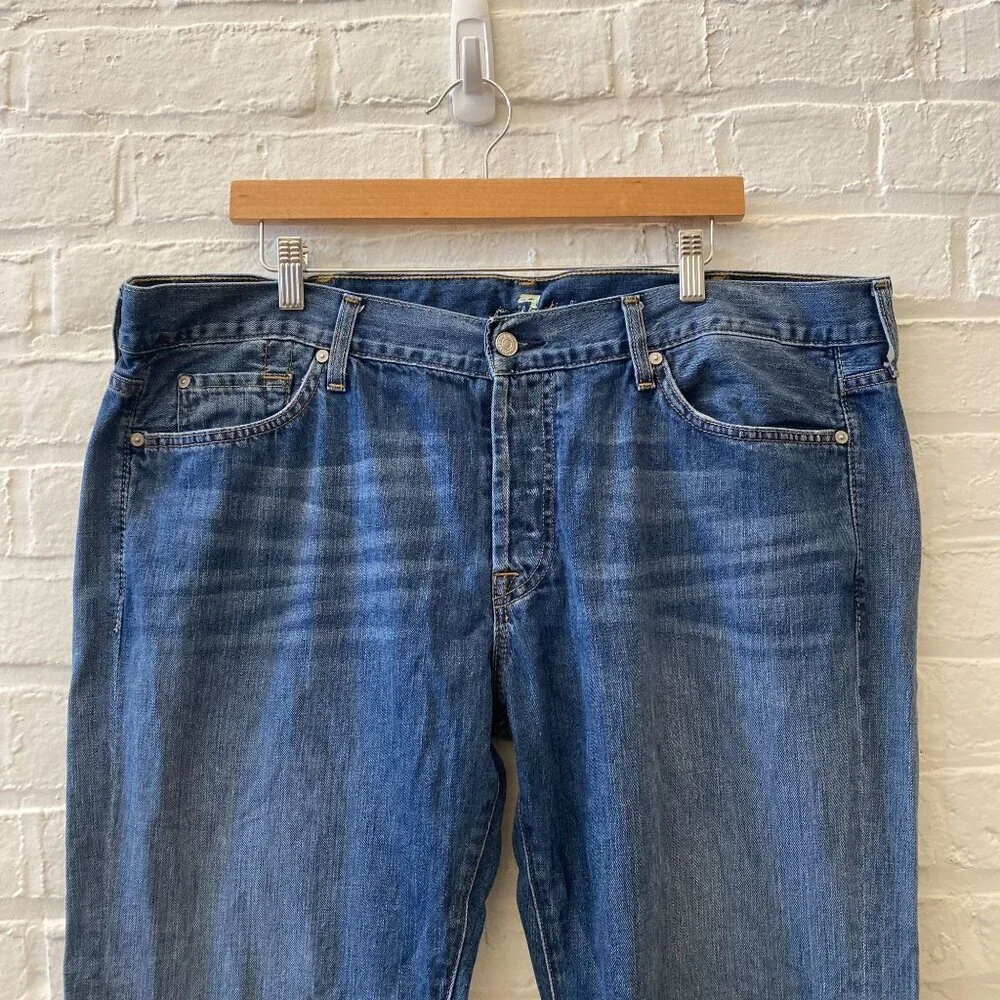 7 For All Mankind || 7FAM The Standard Straight Leg Jeans Blue 40‎ - Picture 8 of 8